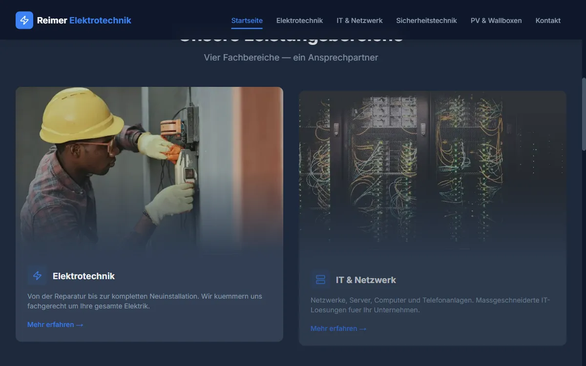 Reimer Elektrotechnik — Leistungen