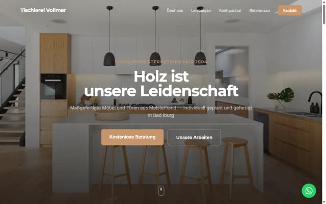 Tischlerei-Website Demo