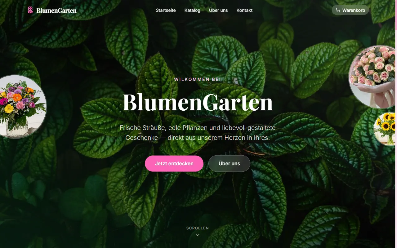 BlumenGarten, Startseite