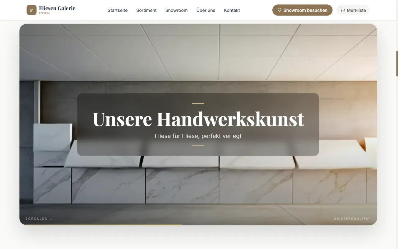 Fliesen Galerie Essen, Showroom