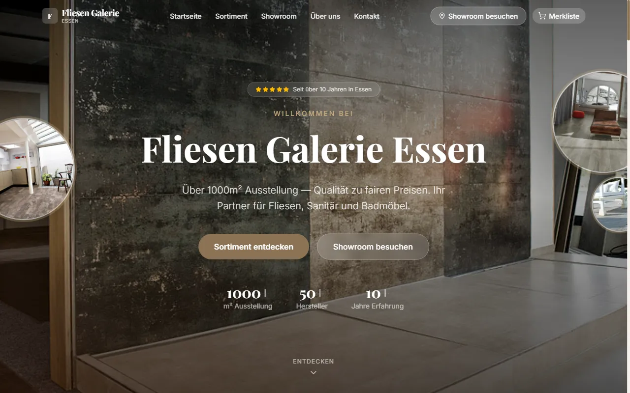 Konzeptdemo: Fliesen Galerie Essen, Fliesenhandel