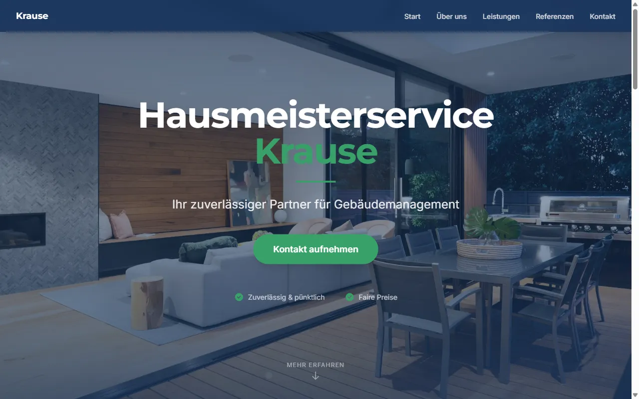Konzeptdemo: Hausmeisterservice Krause, Hausmeisterservice