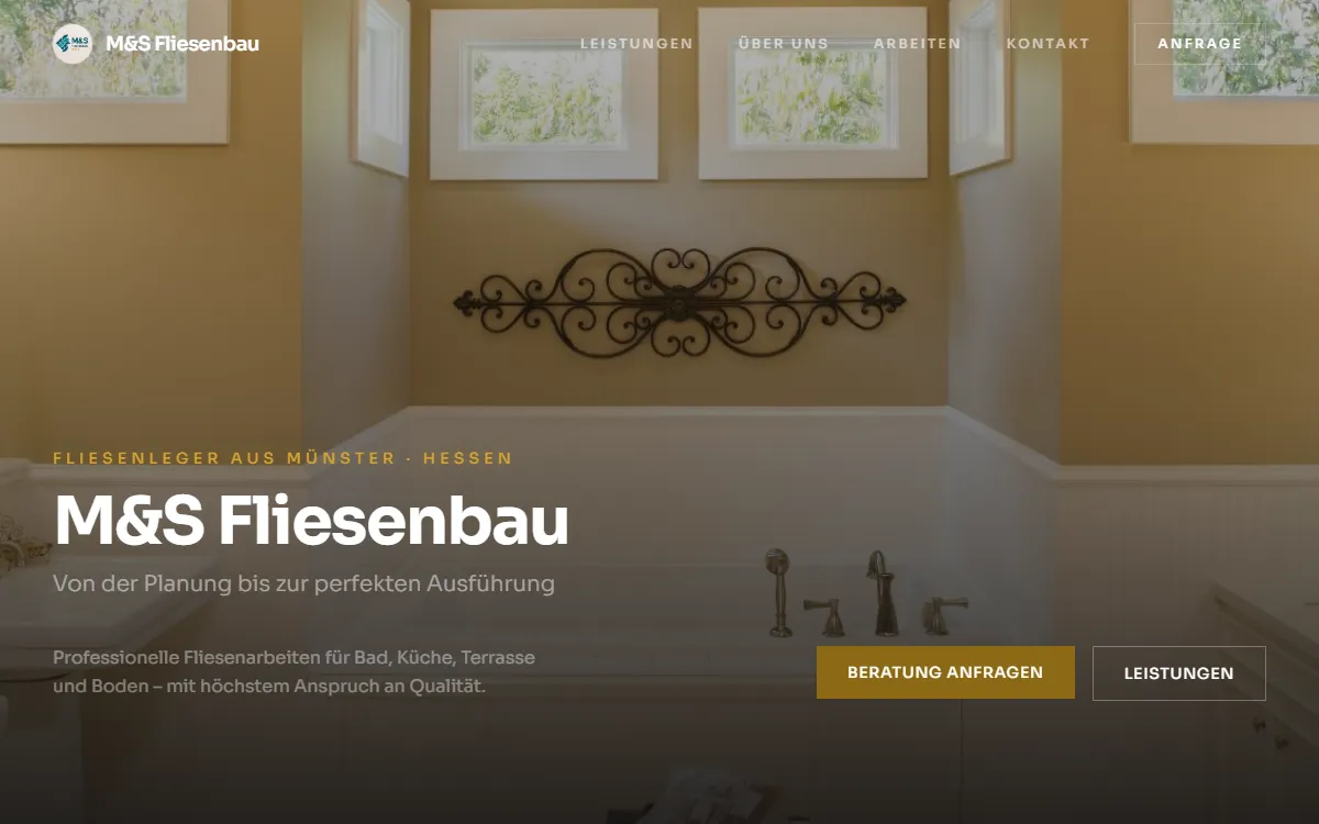 Konzeptdemo: M&S Fliesenbau — Fliesenleger & Naturstein