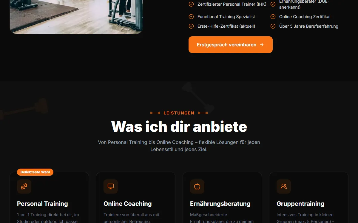Personal Trainer Osnabrück — Über mich