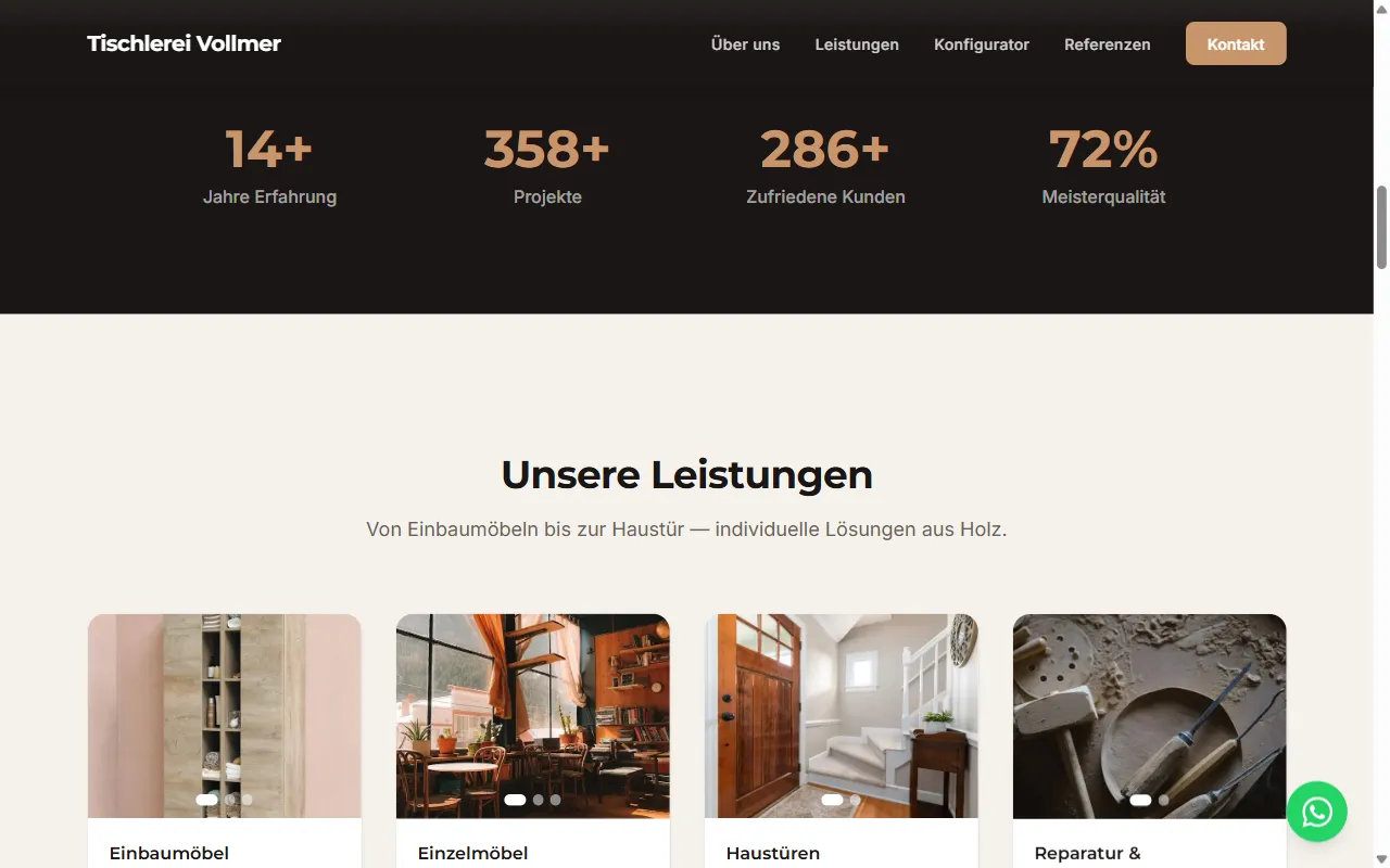 Tischlerei Vollmer, Portfolio